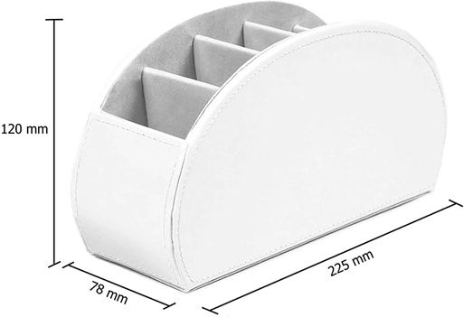 Leather Office Organizer in White Colour 22.5x8x12cm 1 Piece