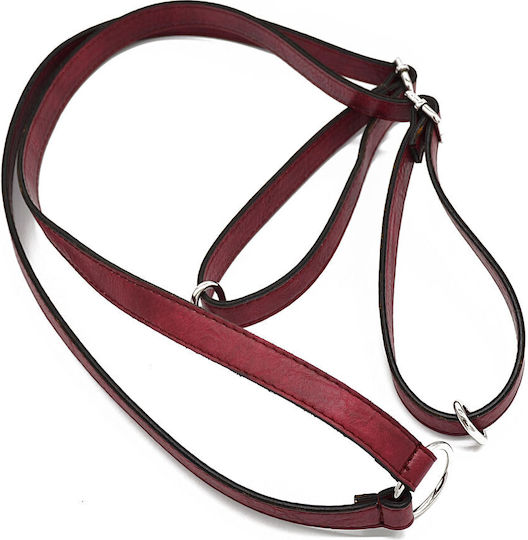 Vintage Adjustable Handles Backpack Rings Burgundy
