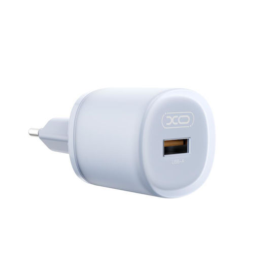 XO Φορτιστής Χωρίς Καλώδιο με Θύρα USB-A 18W Quick Charge 3.0 Μπλε (L157)
