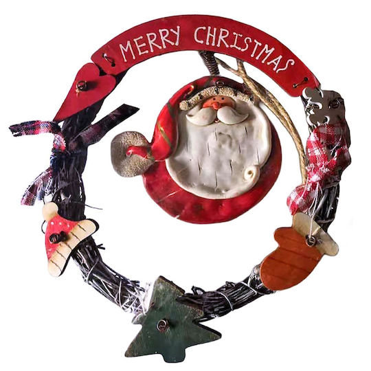 XMASfest Χριστουγεννιάτικο Διακοσμητικό Στεφάνι με Διάμετρο 16εκ.