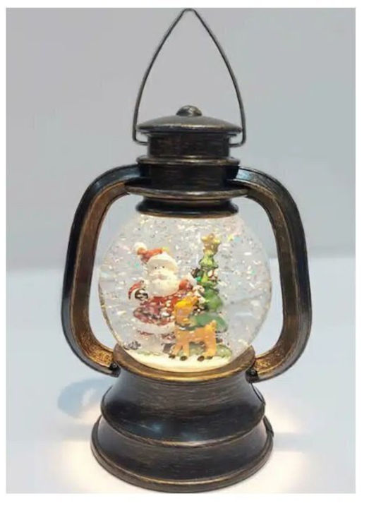 Christmas Decorative Traffic Light Lighted with Santa Claus 13.5x20cm