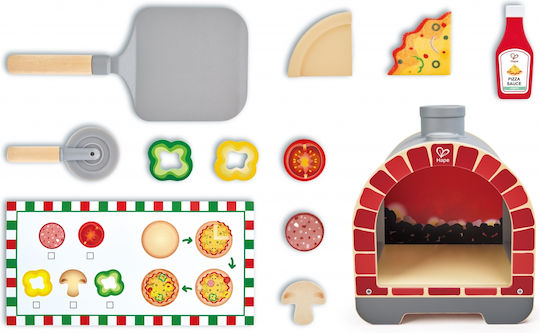 Hape Cuptor de Pizza cu Accesorii din Lemn pentru 2+ Ani 23 Buc