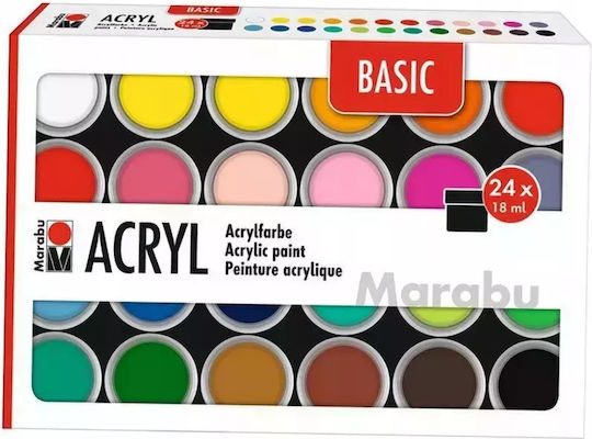 Marabu Acrylic Paints 24 X 18 Ml