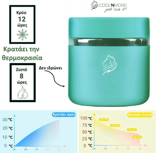 Cool'NMore Cutie pentru Mâncare Termos Inox Verde 600ml 1buc