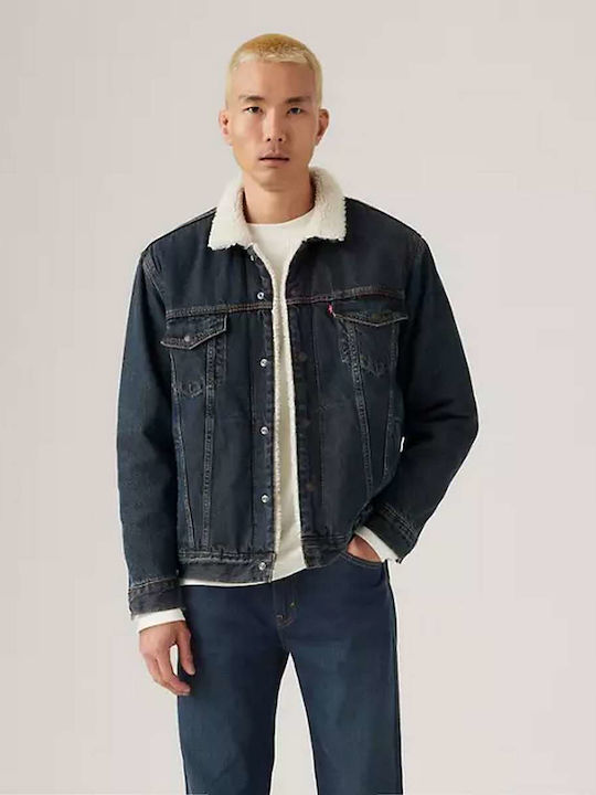 Sherpa Trucker Мъжко Яке Night Shadows Деним