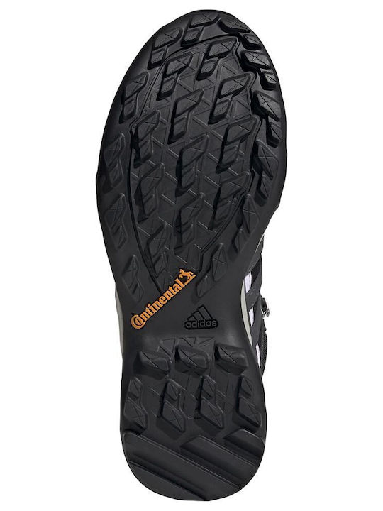 adidas Terrex Swift R2 Mid GTX Men's Hiking Waterproof Boots with Gore-Tex Membrane Core Black / Dgh Solid Grey / Purple Tint