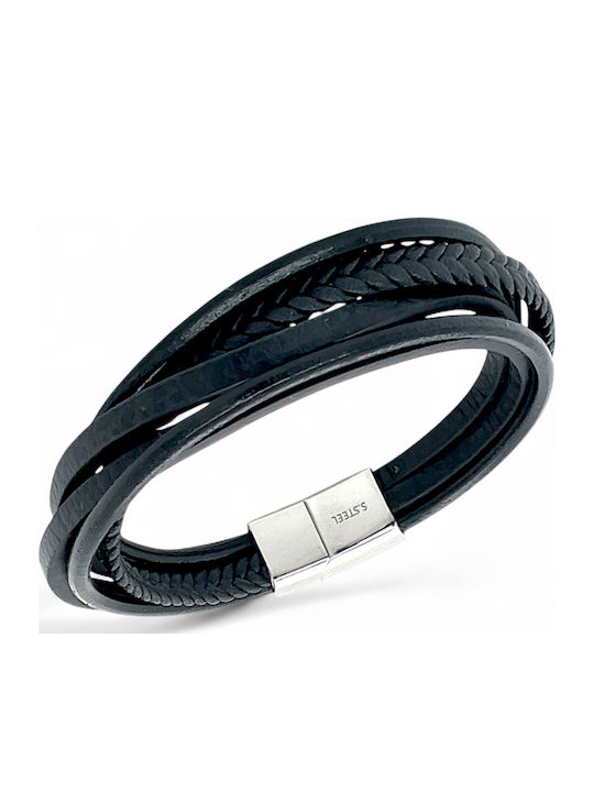 Xryseio Men's Bracelet made of Leather