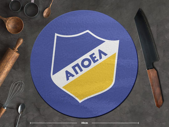 Fc Apoel Nicosia Glass Round Cutting Mat 30cm