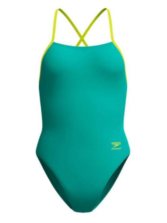 Speedo Solid Flyback Γυναικείο Αγωνιστικό Ολόσωμο Μαγιό Κολύμβησης Τιρκουάζ
