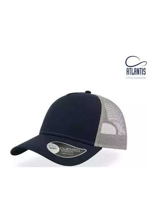 Atlantis Rapper Cotton Five-Panel Jockey Hat Code Rapper Cotton Navy Grey