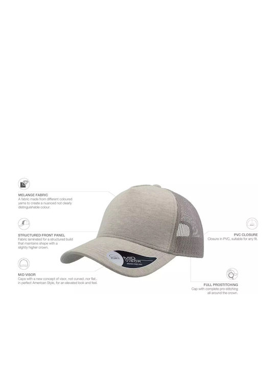 Atlantis Rapper Jersey Πεντάφυλλο Καπέλο Κωδ Rapper Jersey Light Grey