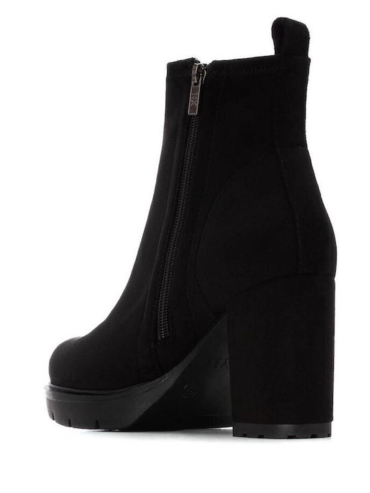 Wildleder Stiefeletten Damen Schwarz