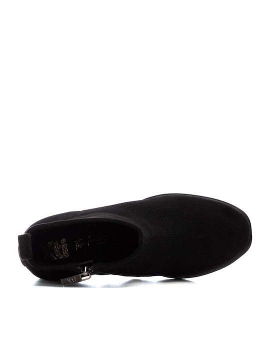 Wildleder Stiefeletten Damen Schwarz