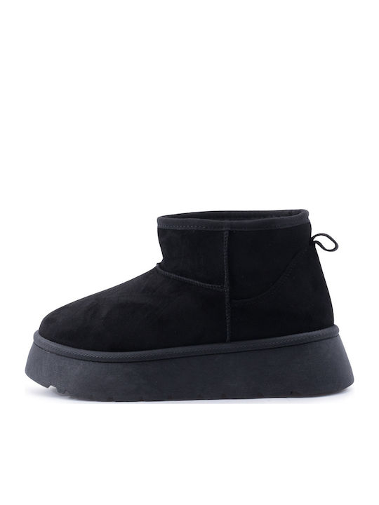 Stiefeletten Damen mit Pelz Schwarz