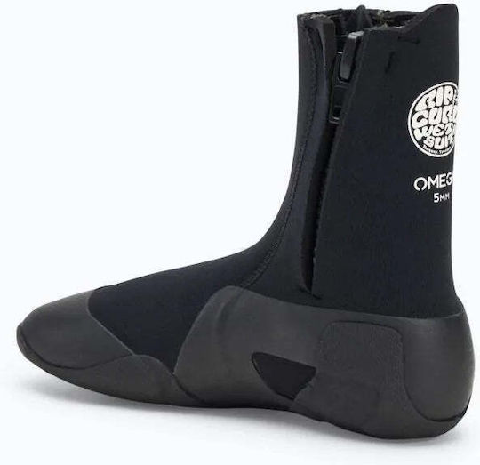Rip Curl Men's Omega 5mm Round Toe Zip Black 123msa-0090