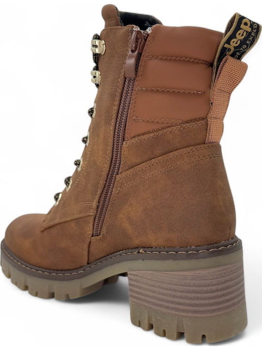 Lace Women's Ankle Boots Tabac Brown