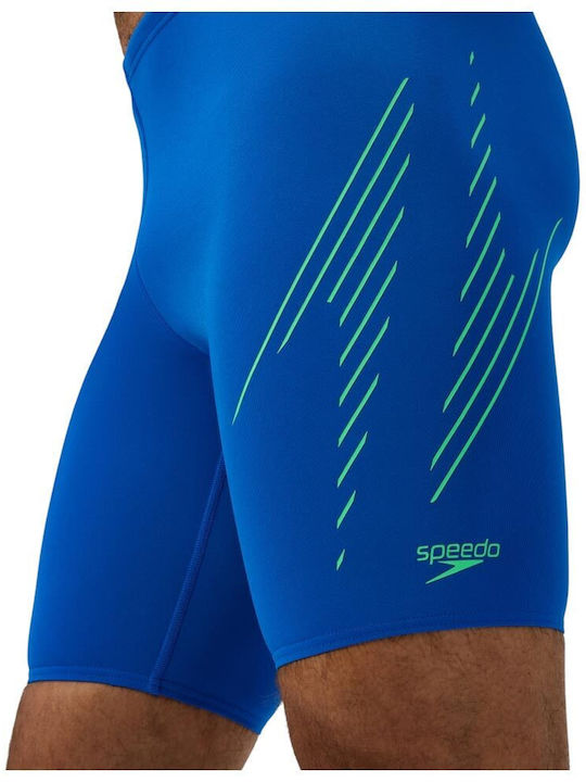 Speedo Hyperboom Placement 00302118666 Bărbătesc Costum de Baie de Competiție Jammer pentru Înot Albastru