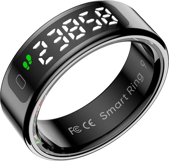 Colmi R12 Smart Ring 20.8mm Αδιάβροχο με Παλμογράφο Μαύρο