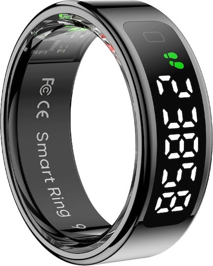 Colmi R12 Smart Ring 22.4mm Αδιάβροχο με Παλμογράφο Μαύρο