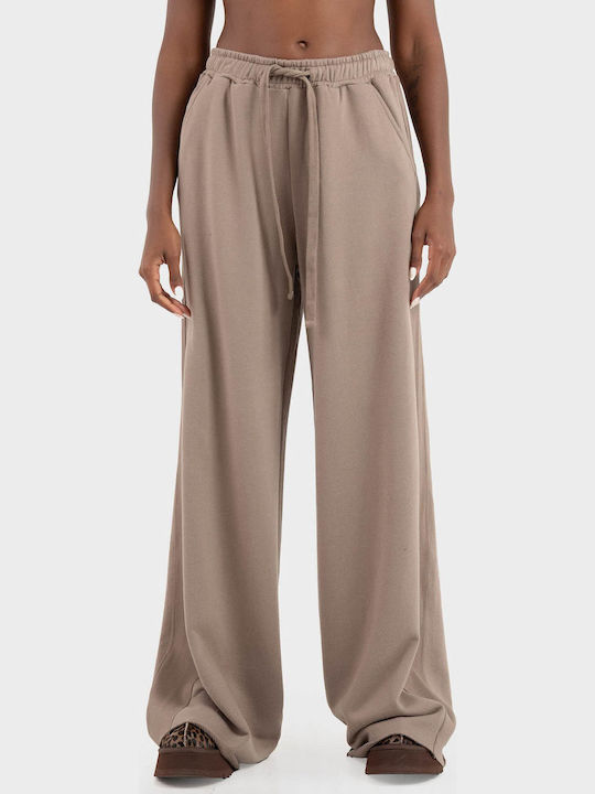 Γυναικείο Υφασμάτινο Παντελόνι Light Brown