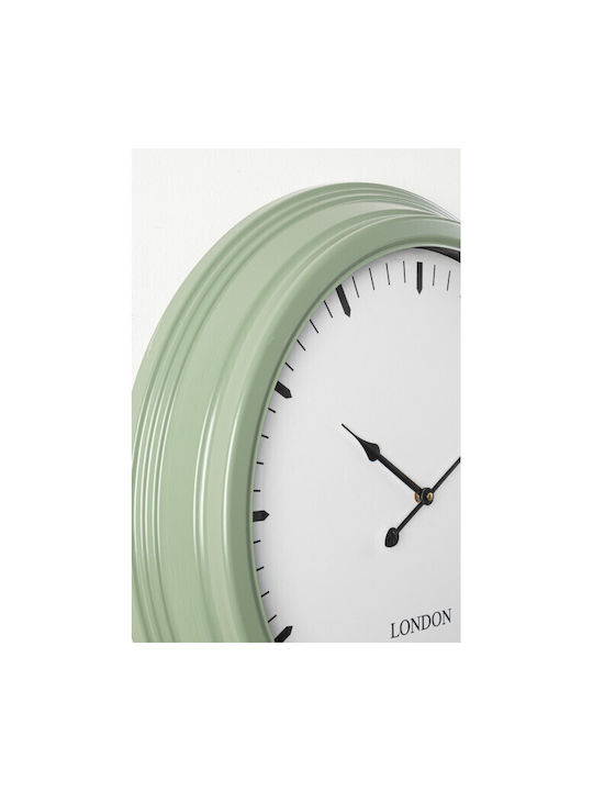 Bizzotto Mathias Wall Clock Metallic Green 58.5x8.7cm