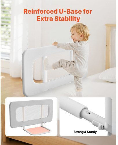 Vevor Bettschutzgitter für das Bett in Grau Farbe 67x80cm
