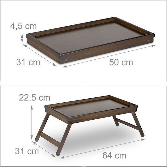 Relaxdays Bamboo Δίσκος Σερβιρίσματος 22.5x64x31cm