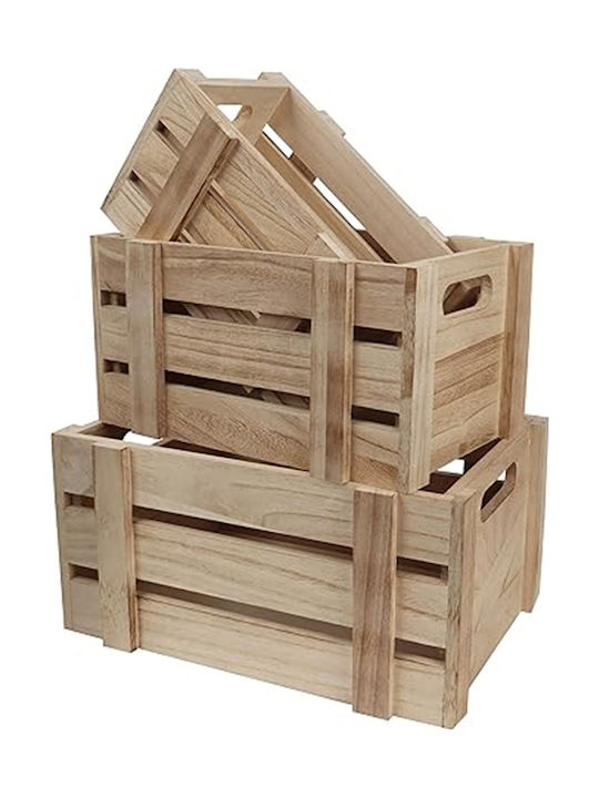 Belle Vous Καλάθι Αποθήκευσης Bamboo Καφέ 3τμχ