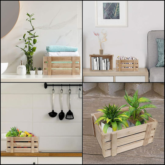 Belle Vous Καλάθι Αποθήκευσης Bamboo Καφέ 3τμχ