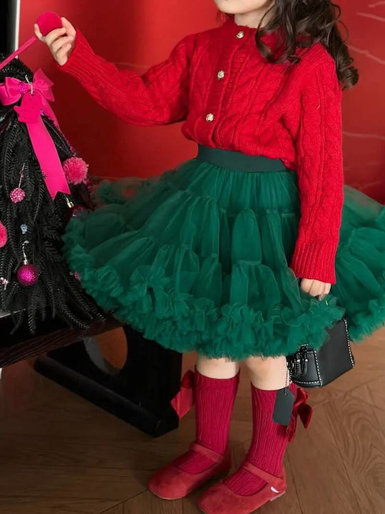 Kids Tulle Tutu Skirt Green