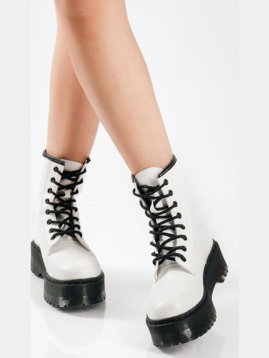 Stiefeletten Damen Weiß