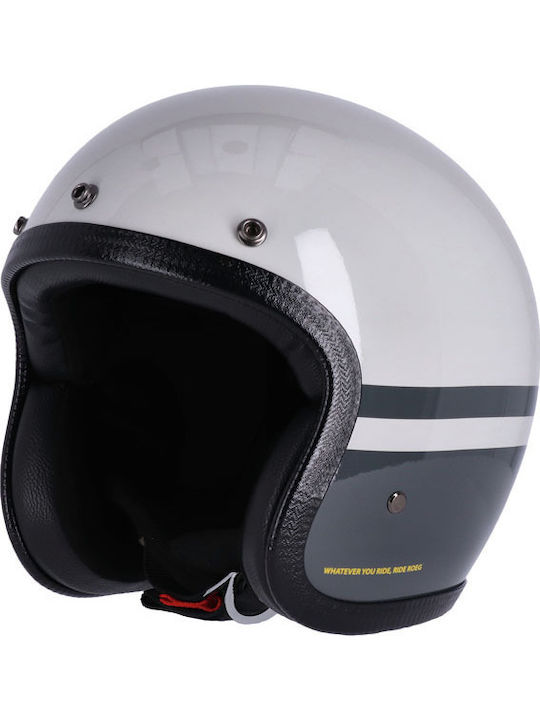 Roeg Jettson 2.0 Fog Line Motorradhelm Jet ECE 22.06 mit Sonnenblende