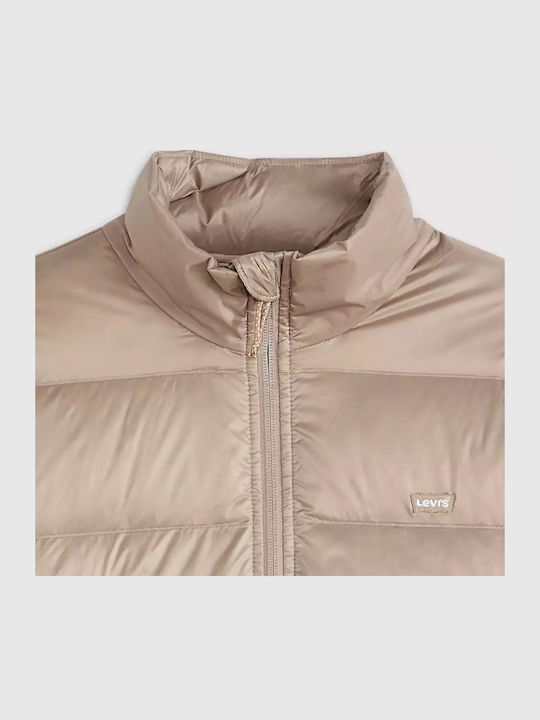 Willa Down Packable Κοντό Γυναικείο Puffer Μπουφάν για Χειμώνα Καφέ