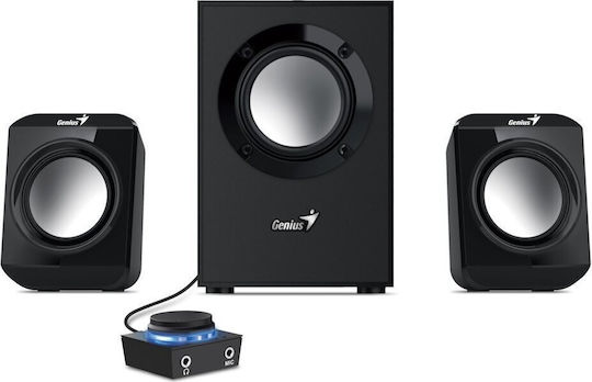 Genius SW-2.1 300 Ver. II Ασύρματα Ηχεία Υπολογιστή 2.1 με Ισχύ 10W Μαύρα
