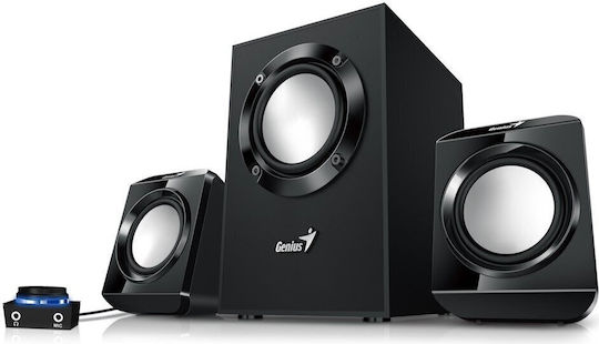 Genius SW-2.1 300 Ver. II Ασύρματα Ηχεία Υπολογιστή 2.1 με Ισχύ 10W Μαύρα