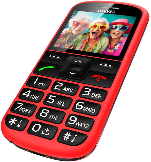 EasyPhone XS Single SIM Κινητό με Μεγάλα Κουμπιά Κόκκινο