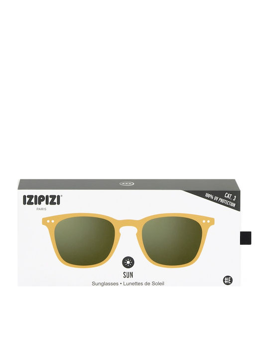 Izipizi Men's Sunglasses with Yellow Plastic Frame and Green Lens