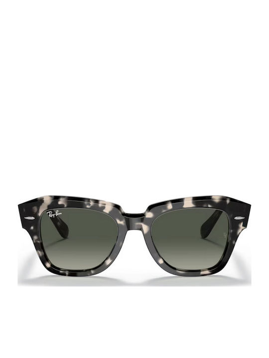 Ray Ban State Street Women's Sunglasses with Brown Tartaruga Plastic Frame and Black Gradient Lens RB2186 133371