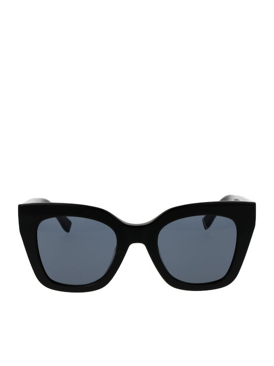 Tommy Hilfiger Women's Sunglasses with Black Horn-Rimmed Frame and Grey Lens TH2051/S 807/IR