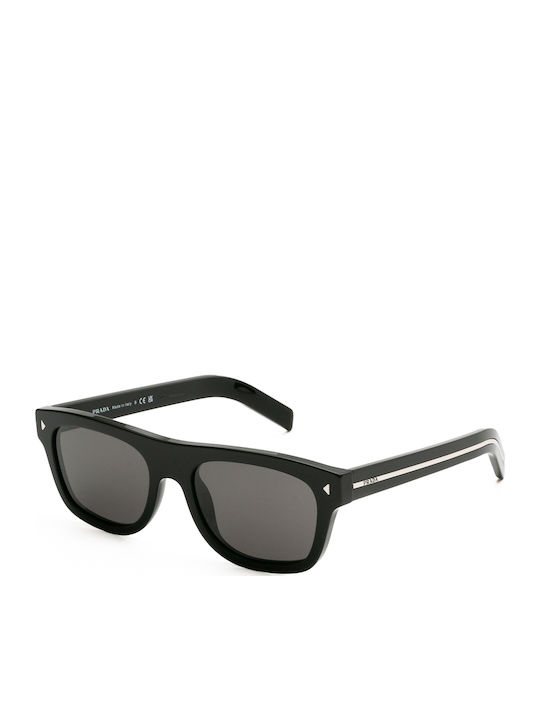 Prada Men's Sunglasses with Black Plastic Frame and Gray Lens PRB12S 16K731