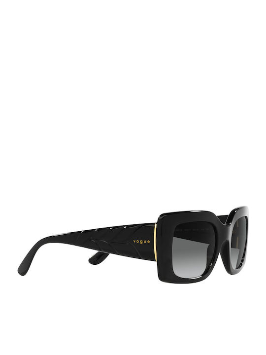 Vogue Women Sunglasses with Black Horn-Rimmed Frame and Grey Gradient Lens VO5481S W44/11