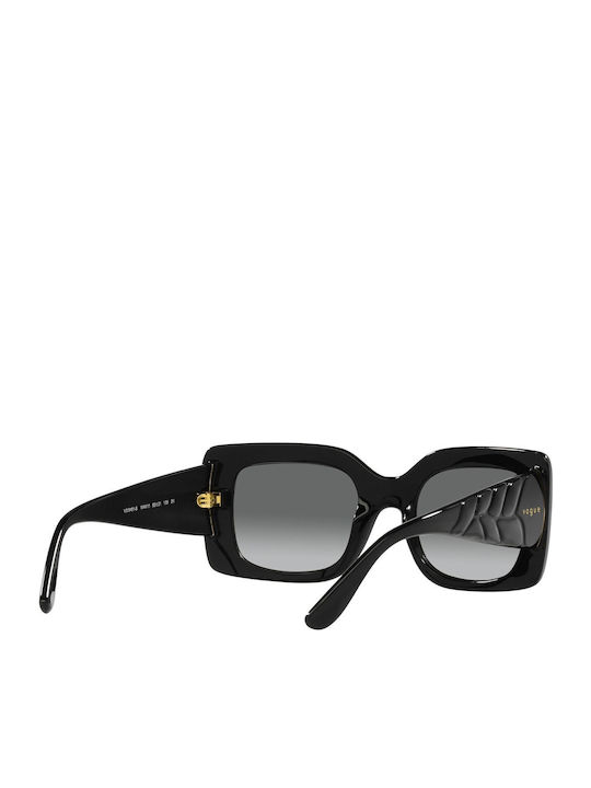 Vogue Women Sunglasses with Black Horn-Rimmed Frame and Grey Gradient Lens VO5481S W44/11