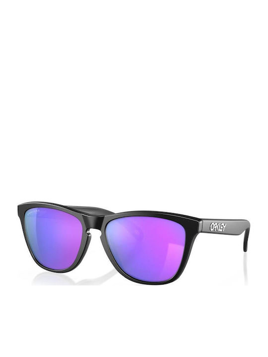 Oakley Frogskins Men's Sunglasses with Black Plastic Frame and Purple Mirror Lens OO9013-H6