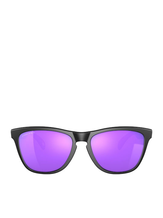 Oakley Frogskins Men's Sunglasses with Black Plastic Frame and Purple Mirror Lens OO9013-H6
