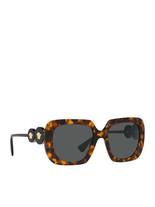 Versace Γυναικεία Γυαλιά Ηλίου με Καφέ Ταρταρούγα Κοκκάλινο Σκελετό και Γκρι Ντεγκραντέ Φακό VE4434 511987