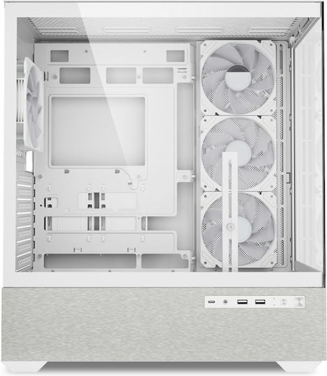 Sharkoon AK7 ARGB Gaming Midi-Turm Computergehäuse mit Seitenfenster Weiß