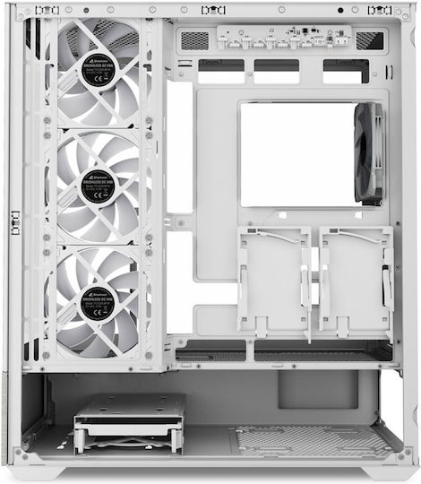 Sharkoon AK7 ARGB Gaming Midi-Turm Computergehäuse mit Seitenfenster Weiß