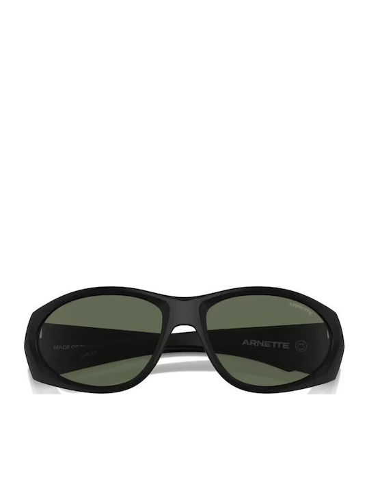 Arnette Ilum 2.0 Unisex Sunglasses with Black Horn-Rimmed Frame and Grey Lens