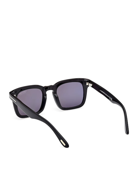 Tom Ford Men's Sunglasses with Black Horn-Rimmed Frame and Black Gradient Lens FT0751 01D