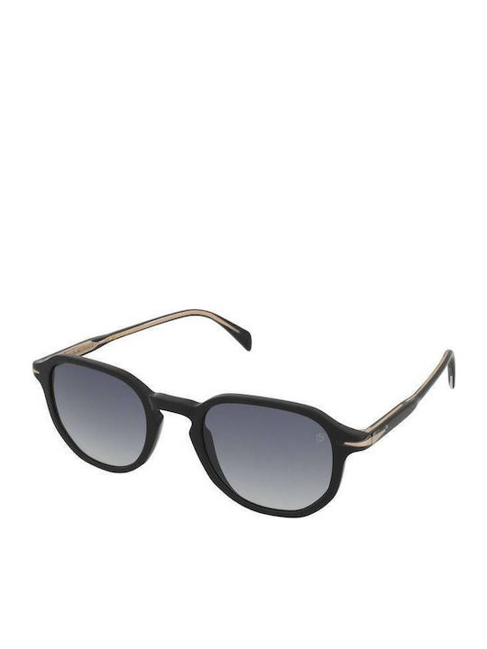 David Beckham Unisex Sunglasses with Black Plastic Frame and Blue Gradient Lens DB 1140/S 807/08